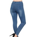 A Light Blue Wash/Gold Stitching Women’s Real Denim Skinny Jean Jeggings, Stretchable Cotton Blend Material A Light Blue Wash/Gold Stitching Women’s Real Denim Skinny Jean Jeggings, Stretchable Cotton Blend Material