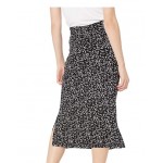 Black/White, Abstract/Animal Women's Pull on Knit Midi Skirt Black/White, Abstract/Animal Women's Pull on Knit Midi Skirt