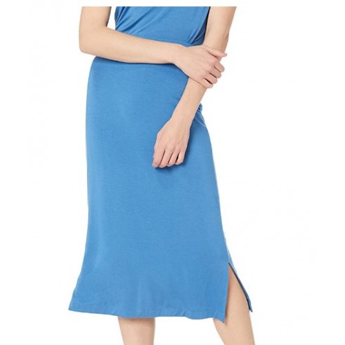 Blue Women's Pull on Knit Midi Skirt Blue Women's Pull on Knit Midi Skirt