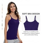 A-3pack - Black/Dark Blue/Apricot Womens Cotton Camisole Adjustable Strap Tank Tops with Shelf Bra Stretch Undershirts A-3pack - Black/Dark Blue/Apricot Womens Cotton Camisole Adjustable Strap Tank Tops with Shelf Bra Stretch Undershirts