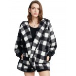 Women Loose Open Front Fuzzy Hoodies Cardigan Long Sleeve Faux Fur Winter Cardigan Coat With Pockets Women Loose Open Front Fuzzy Hoodies Cardigan Long Sleeve Faux Fur Winter Cardigan Coat With Pockets