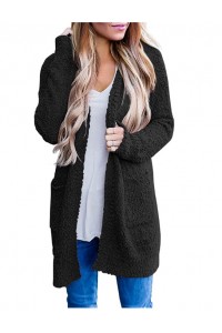 Women's Long Sleeve Soft Chunky Knit Sweater Open Front Cardigan Outwear Coat