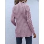 Women's Long Sleeve Cable Knit Sweater Open Front Cardigan Button Loose Outerwear  Women's Long Sleeve Cable Knit Sweater Open Front Cardigan Button Loose Outerwear