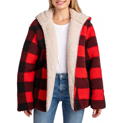 Women's Oversized Fuzzy Teddy Open Front Cardigan Coat Women's Oversized Fuzzy Teddy Open Front Cardigan Coat